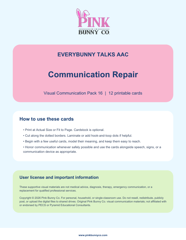 Communication Repair Visual Communication Pack cover