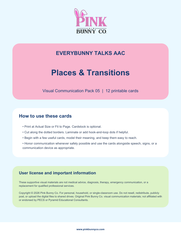 Places & Transitions Visual Communication Pack cover
